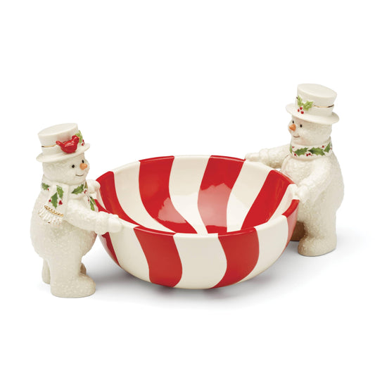 Lenox Figurine, Happy Holly Days North Pole Snowman Light-Up Figurine, Christmas Decorations, Christmas Decor Indoor, Snowman Design (Ivory, 1 Piece, 7.75-Inch Height) 2 Aaa Batteries Not Included