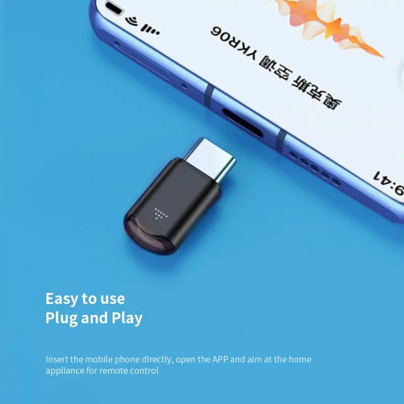 Ype-C Micro USB Smart Ir Remote Control Phone App Mini Adapter