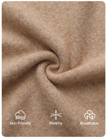 ZESICA Cute Bow Long Sleeve Oversized Sweaters