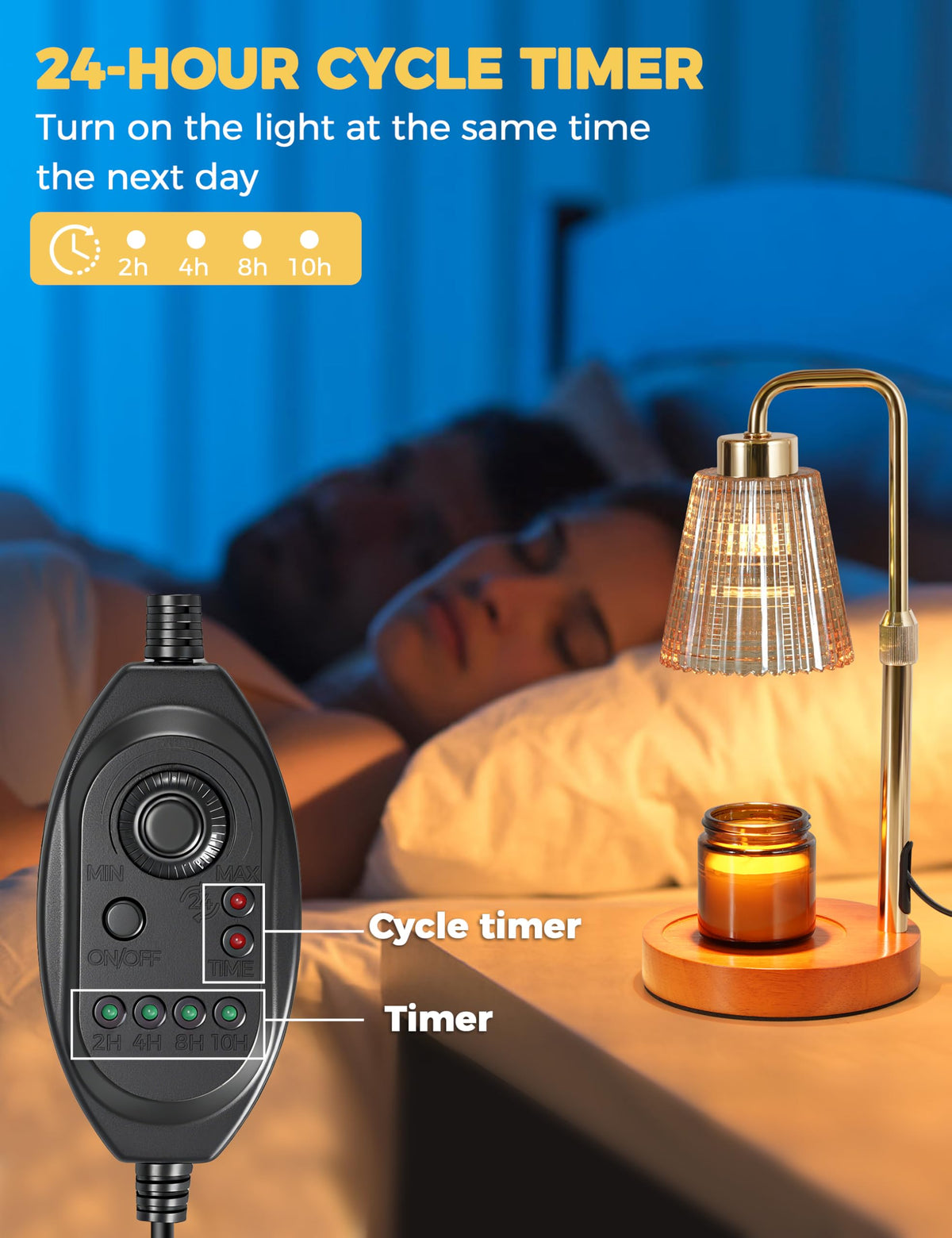 Godonlif Candle Warmer Lamp with Cycle Timer
