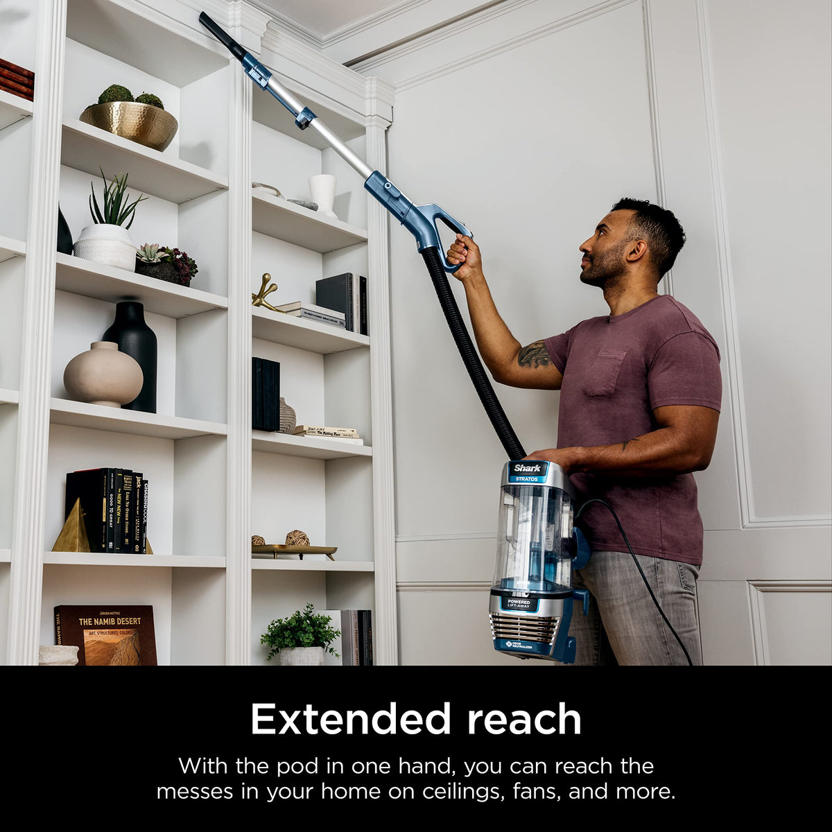 Shark AZ2002 Vertex Powered Lift-Away Upright Vacuum with Duoclean Powerfins, Self-Cleaning