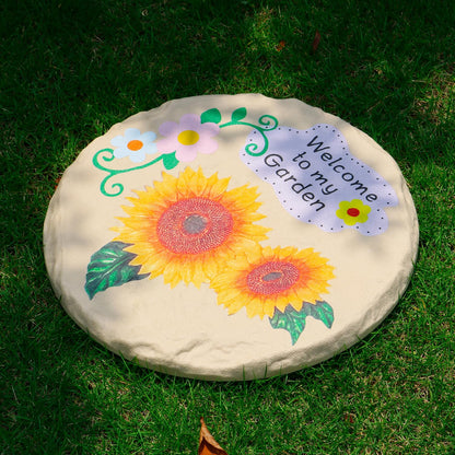 4Pcs Large Stepping Stones Outdoor Garden Walkway, Durable Plastic Pavers