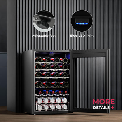 Icyglee 25 Bottle Compressor Wine Cooler Refrigerator