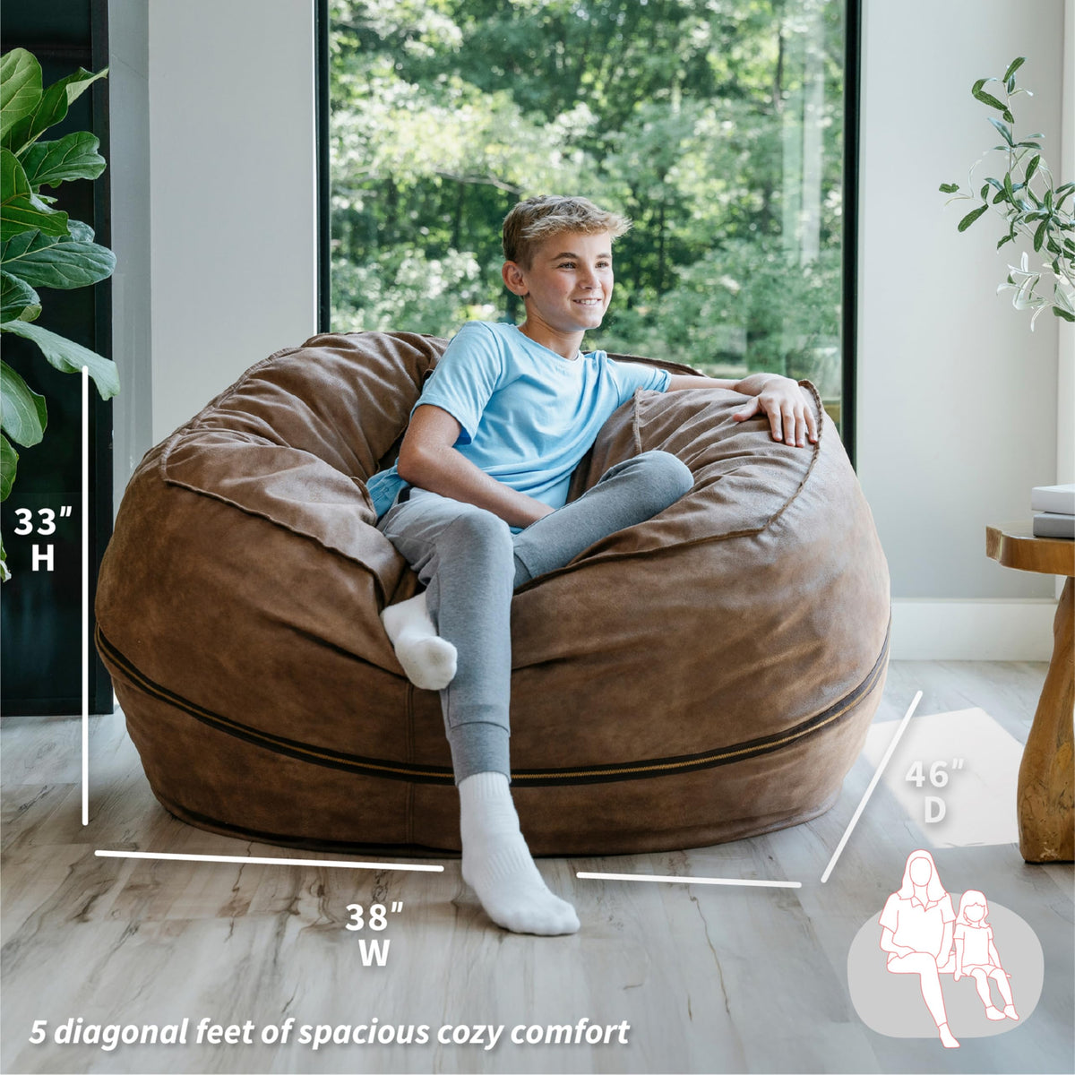 Big Joe Fuf Oversized Couch with Removable Cover
