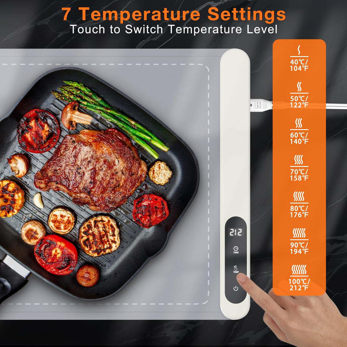 FYY Warming Mat for Food 24"x15", Rapid and Full Surface Heating