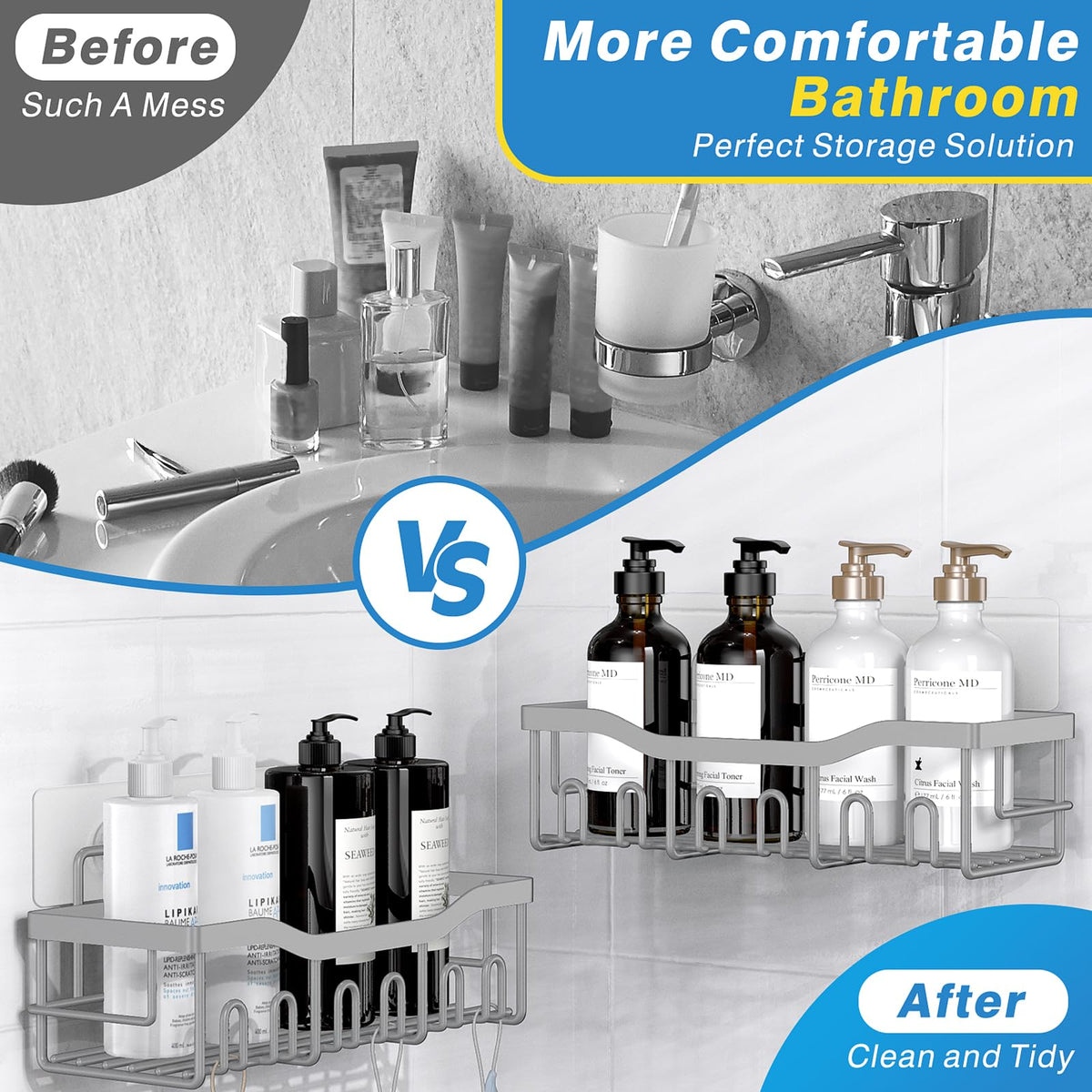 Eudele Adhesive Shower Caddy
