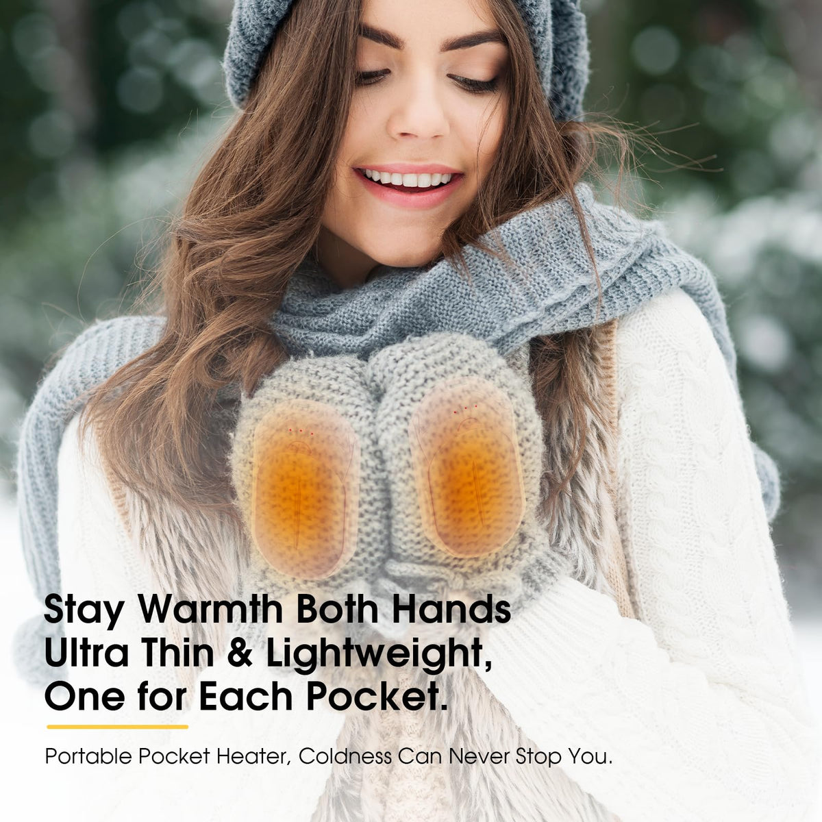 AI Hand Warmers Rechargeable 2 Pack, AI Smart Chips Electric Hand Warmers, 20Hrs Long