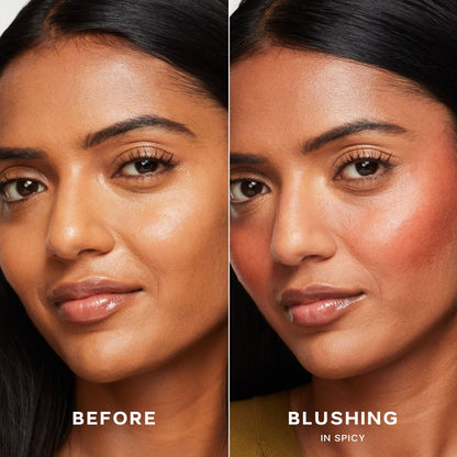 Saie Dew Liquid Blush for Cheeks - Hydrating Cream Blush Stick with a Blendable + Buildable Formula - Skincare Infused Dewy Cheek Tint for a Natural Flush - Glowy Makeup Essential - Baby (.40 Oz)