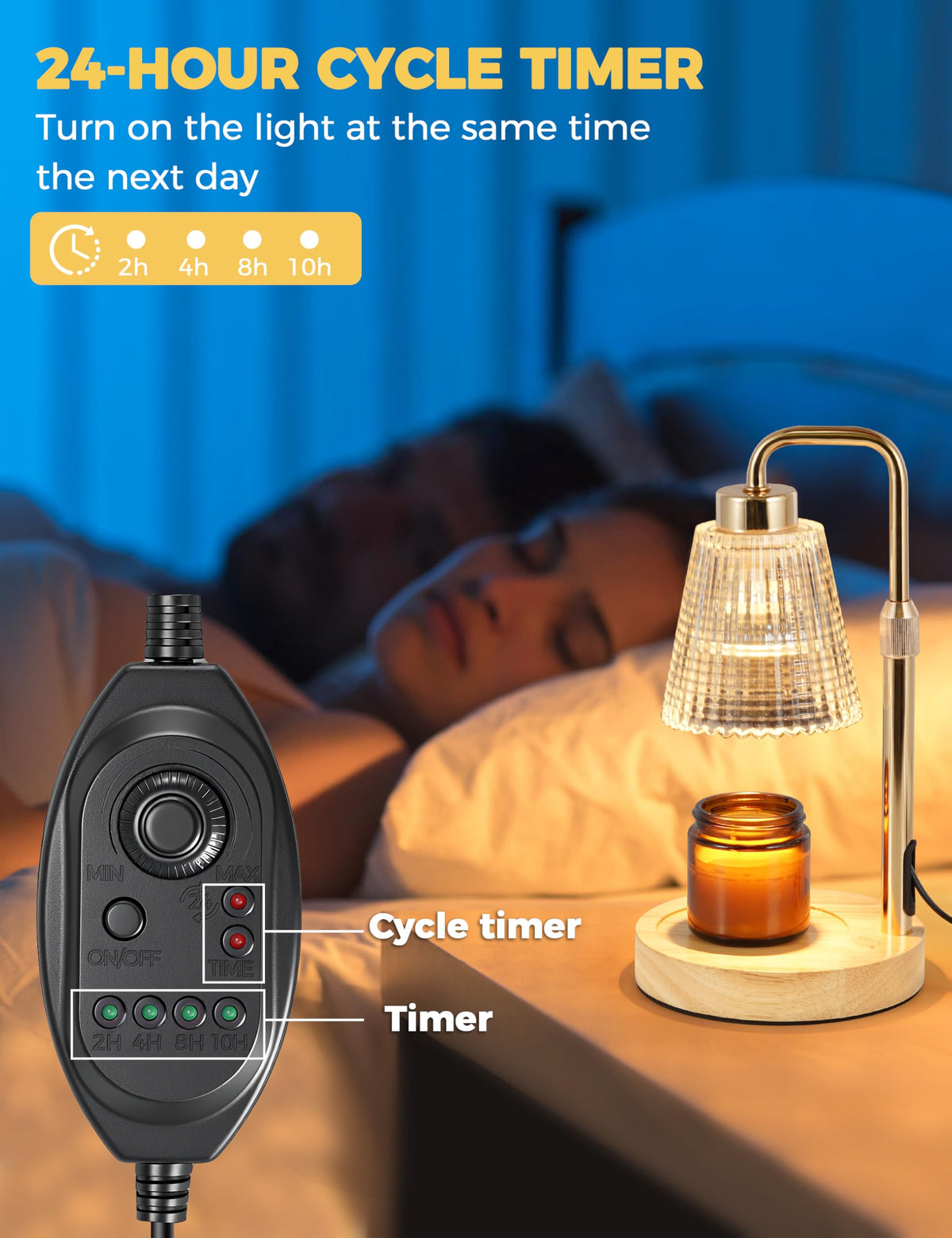 Godonlif Candle Warmer Lamp with Cycle Timer