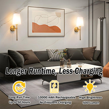 Yhcdlamp Battery Operated Wall Sconce Light with Remote Control, Dimmable Wall Sconce Set of 2