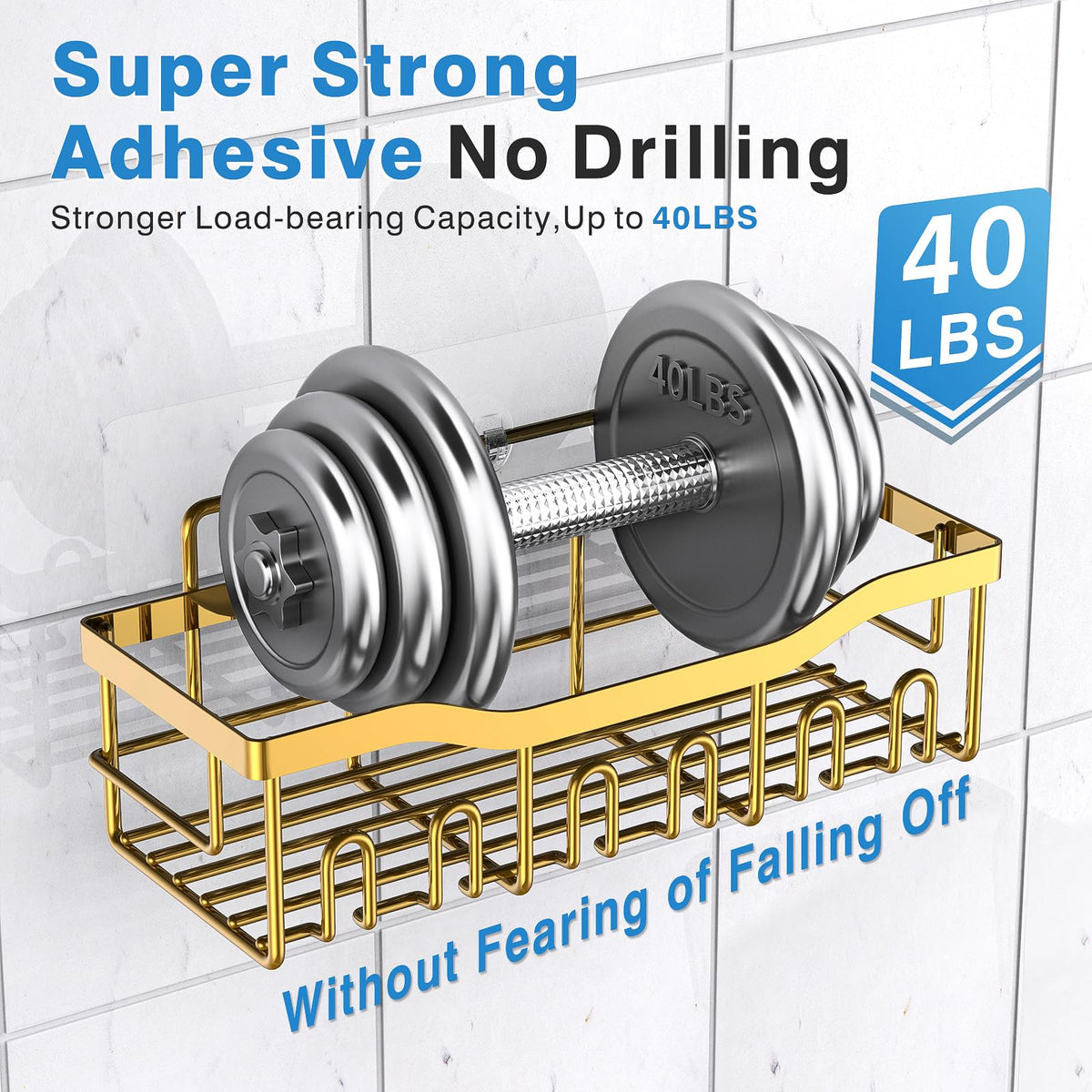 Eudele Adhesive Shower Caddy