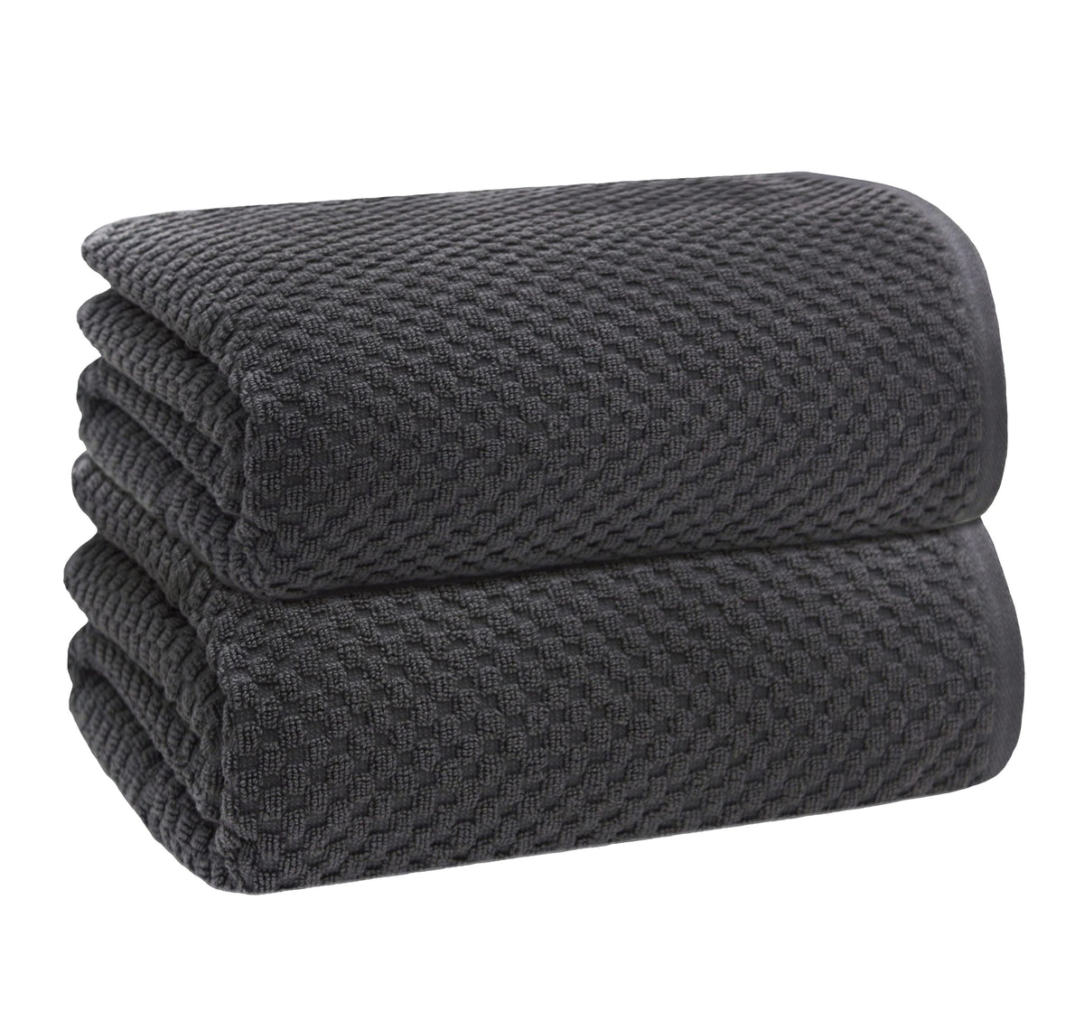 Cotton Craft- Euro Spa Set of 4 Luxury Waffle Weave Bath Towels, Oversized Pure Ringspun Cotton, 30 Inch X 56 Inch, White