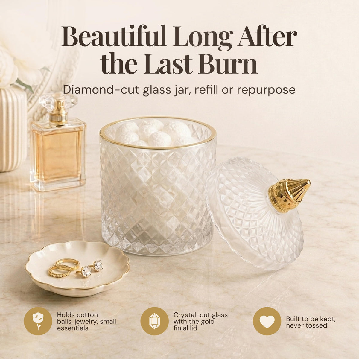 VIONAMI Ghost Orchid Rare Flower Fragrance Luxury Scented Candle