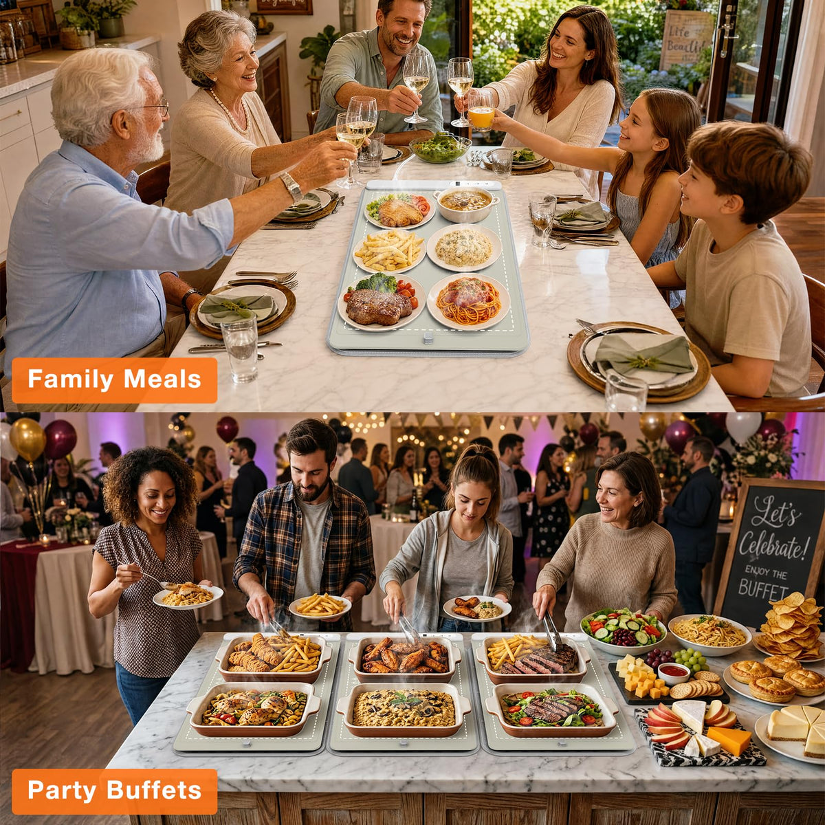 FYY Warming Mat for Food 24"x15", Rapid and Full Surface Heating