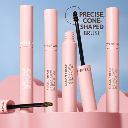 CoverGirl Clean Fresh Brow, 400 Soft Brown, Eyebrow Gel Wax, Long-Lasting, Vegan Formula, Natural Looking, Easy to Apply, Doesn't Smudge, 0.18oz