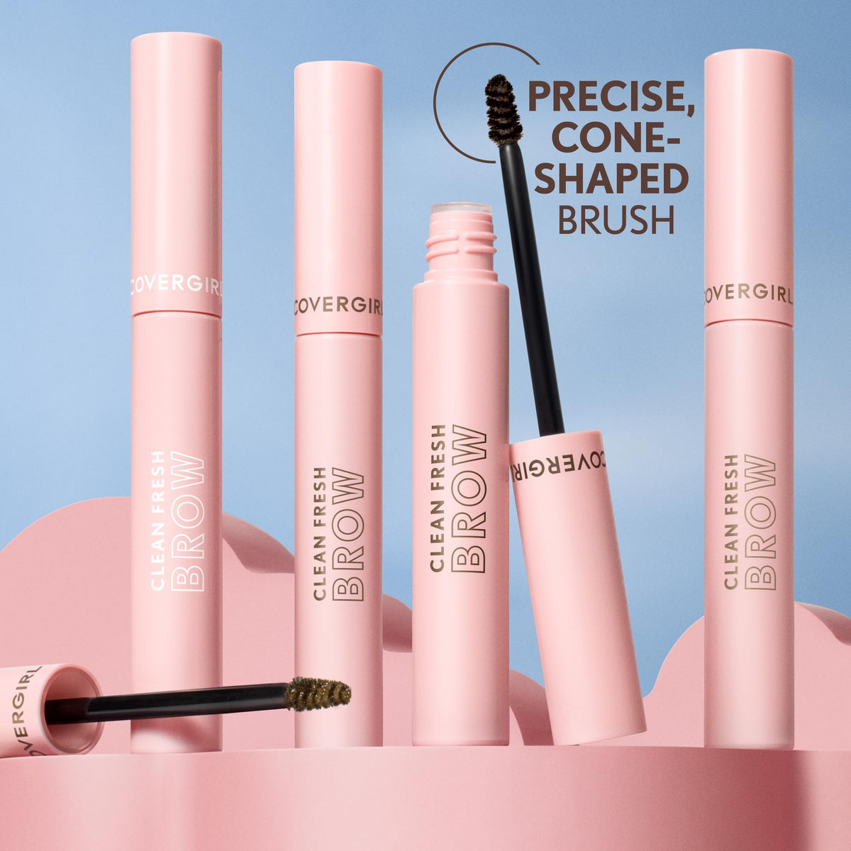 CoverGirl Clean Fresh Brow, 400 Soft Brown, Eyebrow Gel Wax, Long-Lasting, Vegan Formula, Natural Looking, Easy to Apply, Doesn't Smudge, 0.18oz