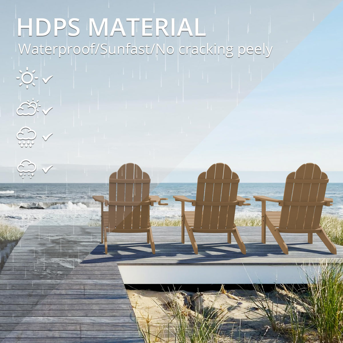 Lue Bona Hdps Adirondack Chairs Set