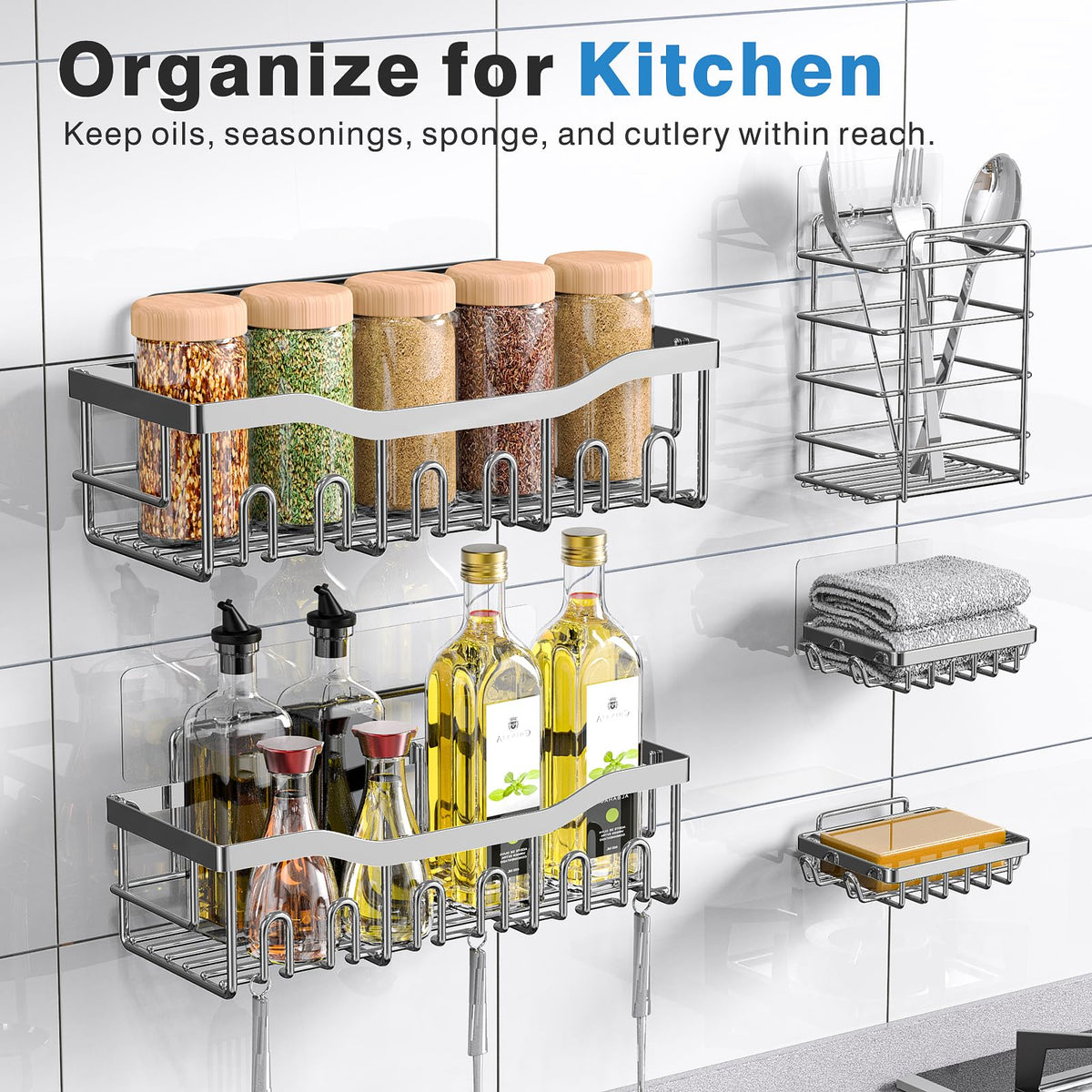 Eudele Adhesive Shower Caddy