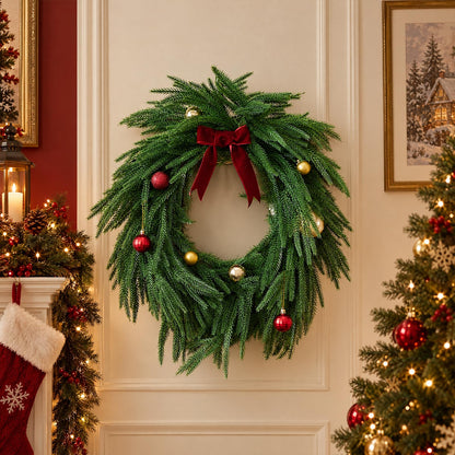 CLEANGOR 2Pcs 9FT Norfolk Pine Garlands for Christmas Decorations Indoor