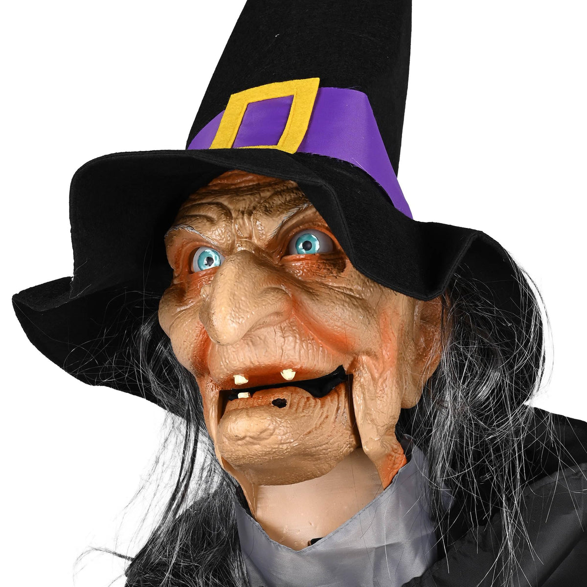 Aw 9Ft Animatronics Flying Witch Hovering Broom Animated Ac 100V-240V Halloween Outdoor Decoration Motion Activated