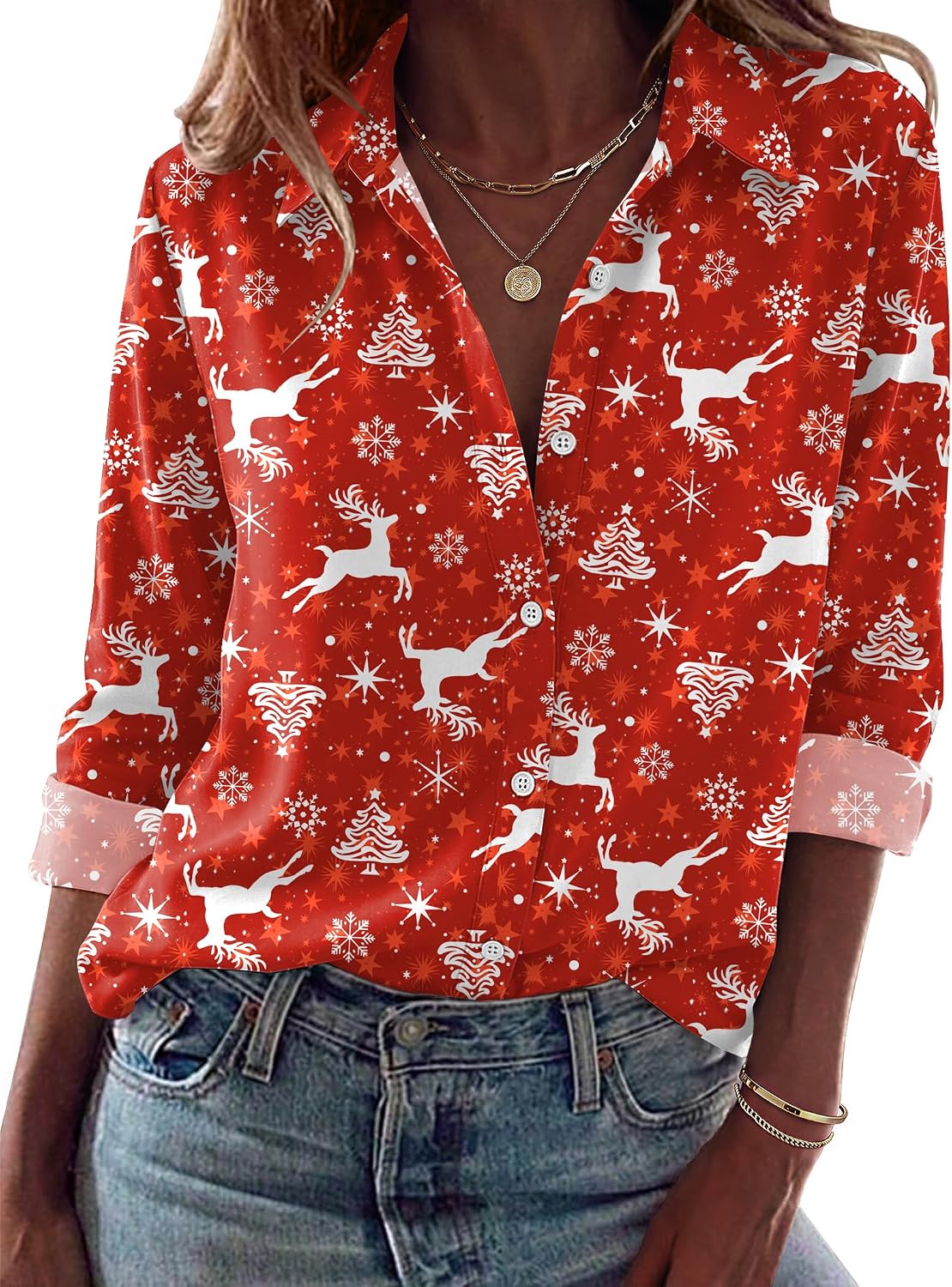 Zeagoo Blouses for Women Dressy Casual Long Sleeve Button Down Shirts Tops