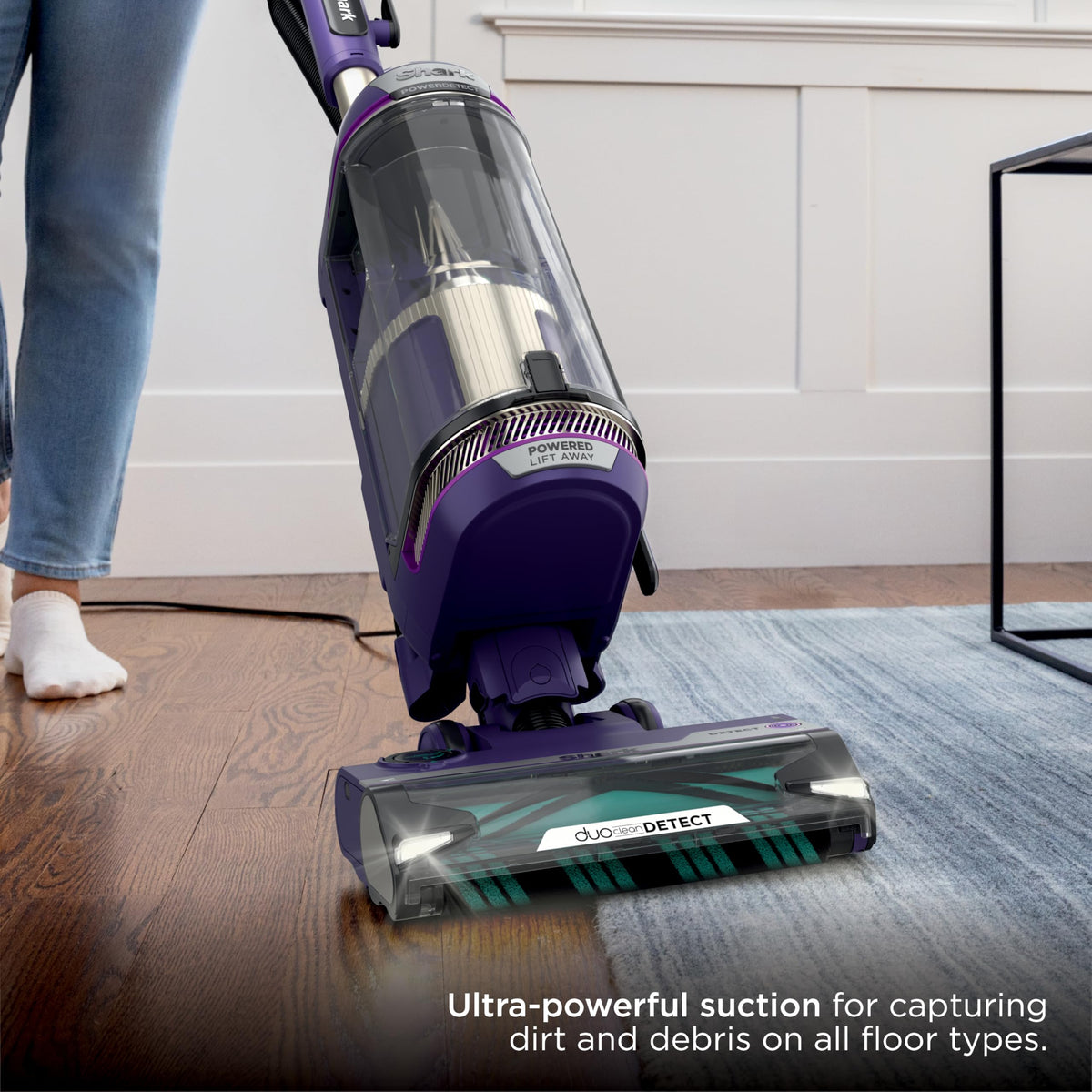 Shark AZ2002 Vertex Powered Lift-Away Upright Vacuum with Duoclean Powerfins, Self-Cleaning