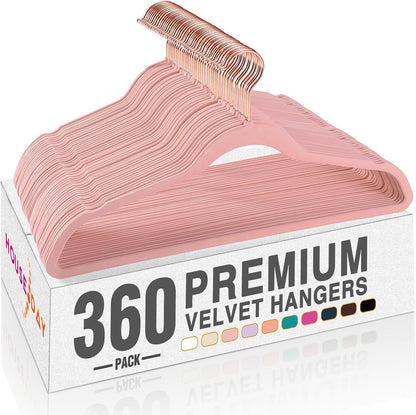 House Day Black Velvet Hangers 60 Pack