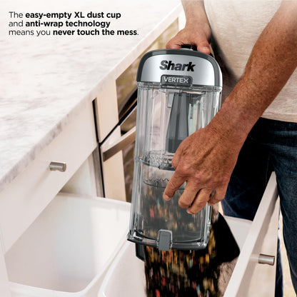 Shark AZ2002 Vertex Powered Lift-Away Upright Vacuum with Duoclean Powerfins, Self-Cleaning