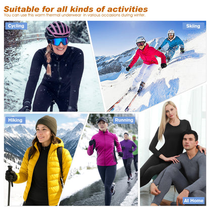 Thermal Underwear for Women Thermal Set Fleece Lined Leggings Long Johns