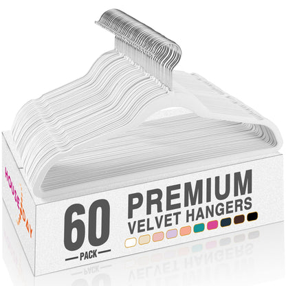 House Day Black Velvet Hangers 60 Pack