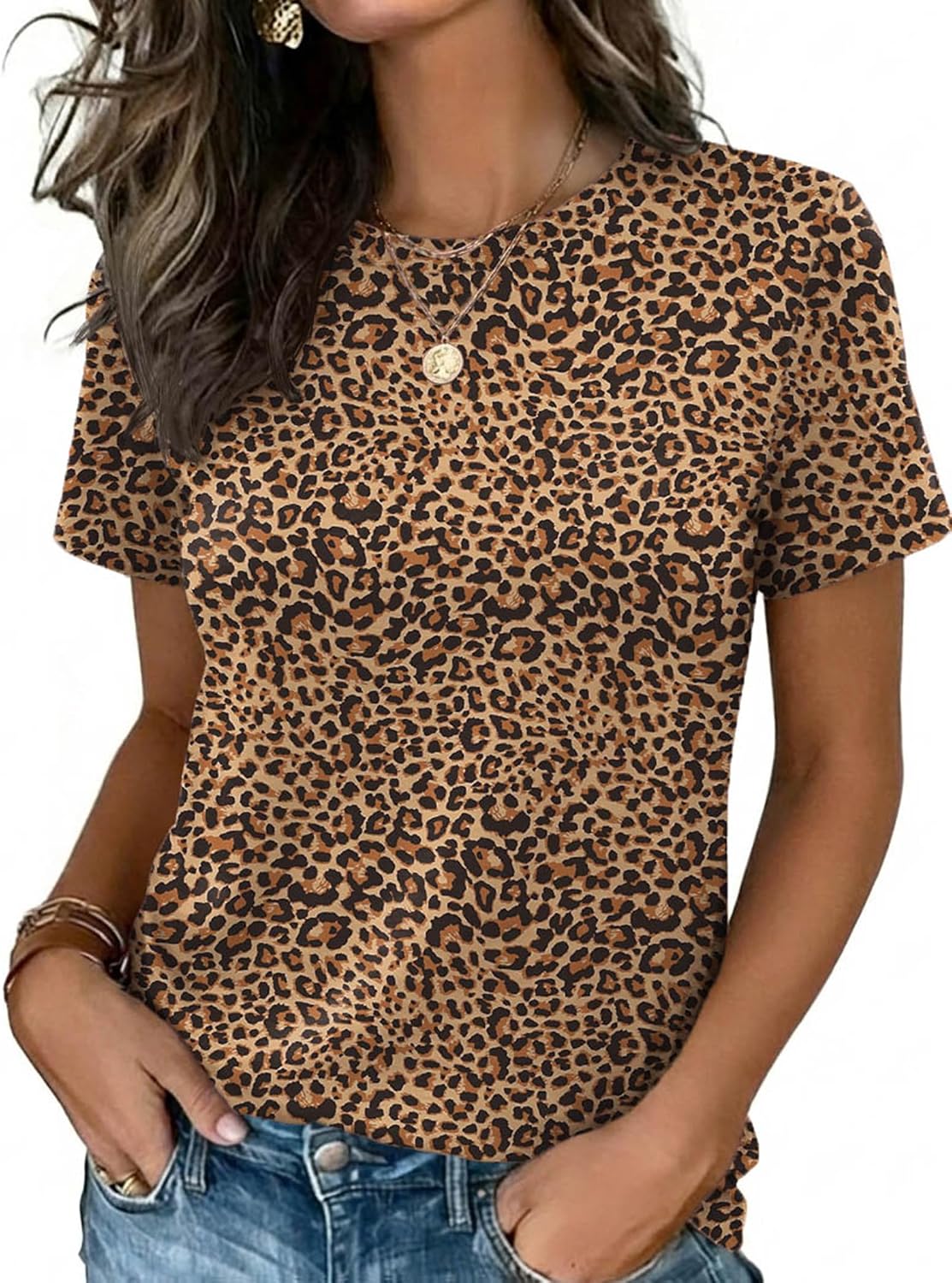 Zeagoo Womens Tshirt Short Sleeve Summer Tops Crewneck Casual Basic Tee Shirts Spring Clothes Trendy Outfit