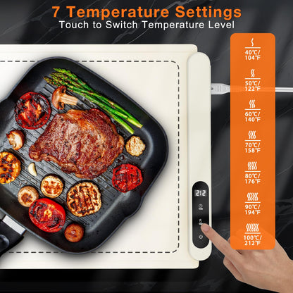 FYY Warming Mat for Food 24"x15", Rapid and Full Surface Heating