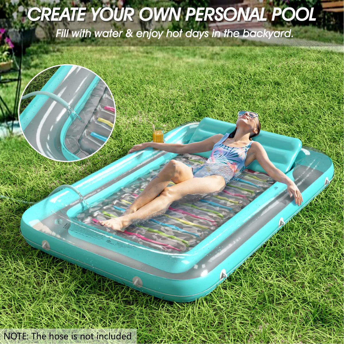 Inflatable Tanning Pool Lounger Float