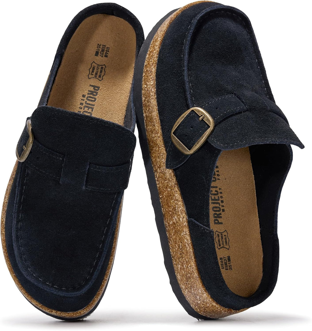Project Cloud 100% Genuine Leather Moccasin Clogs for Women Fall Shoes