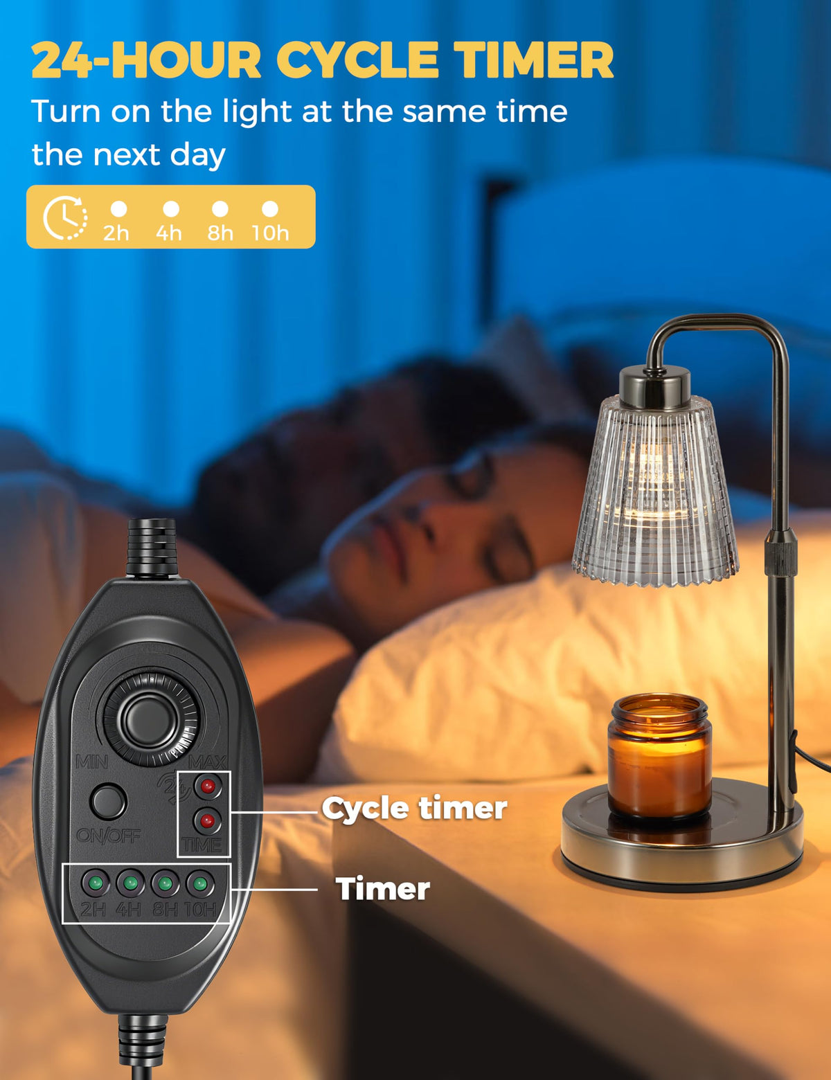 Godonlif Candle Warmer Lamp with Cycle Timer