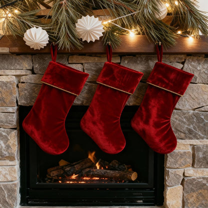 Etistta Classic 20 inch Velvet Christmas Stockings