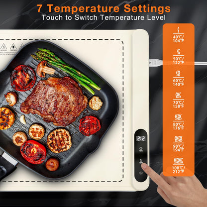 FYY Warming Mat for Food 24"x15", Rapid and Full Surface Heating
