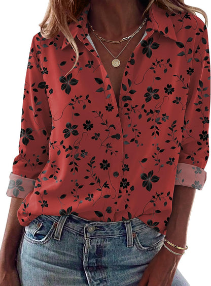 Zeagoo Blouses for Women Dressy Casual Long Sleeve Button Down Shirts Tops