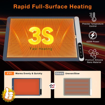 FYY Warming Mat for Food 24"x15", Rapid and Full Surface Heating