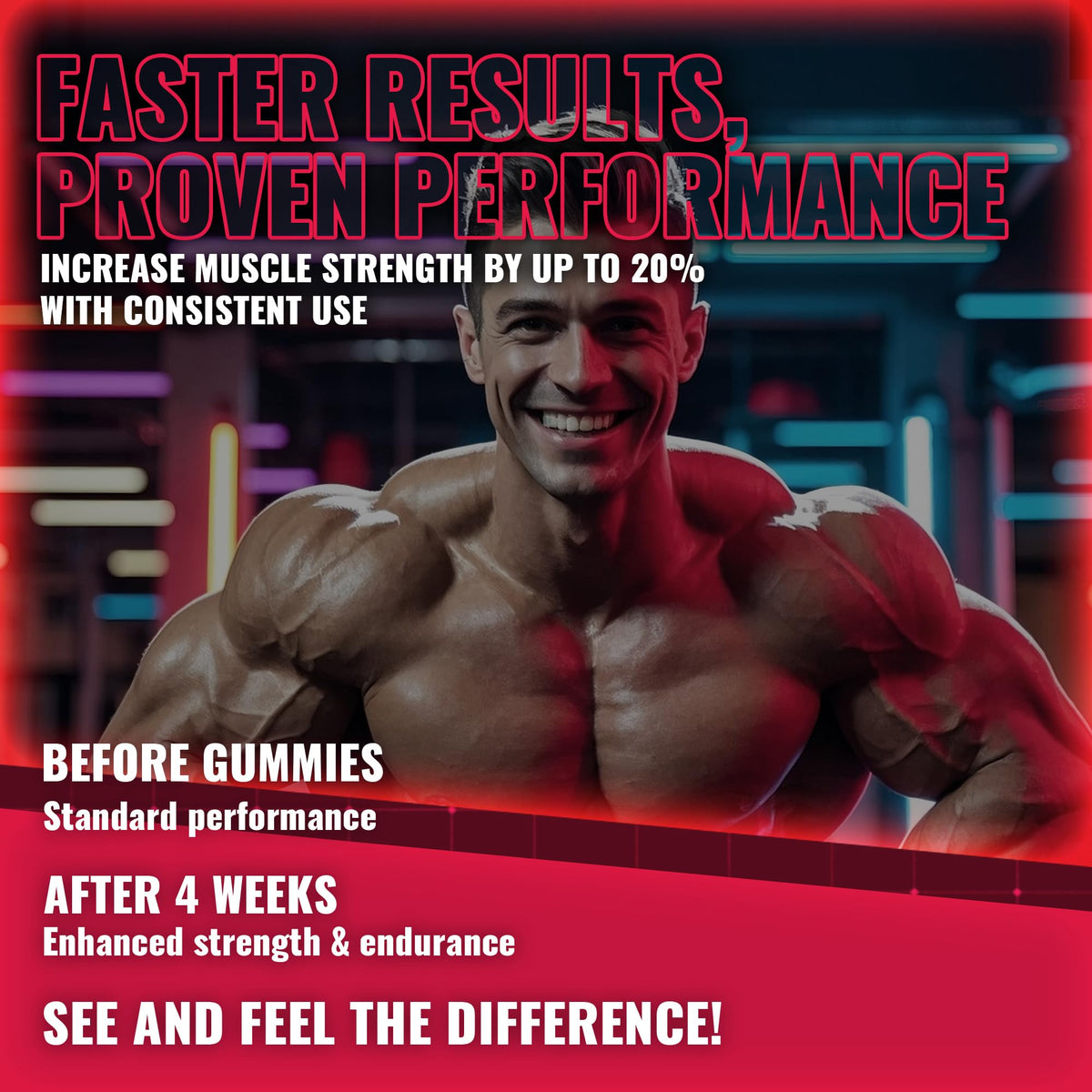 Creatine Monohydrate Gummies, Nsf Certified Creatine Gummy, 5g Dose for Men & Women to Support Muscle, Strength, Recovery, Cognitive Health & Memory, Pineapple Flavor, 135 Gummies