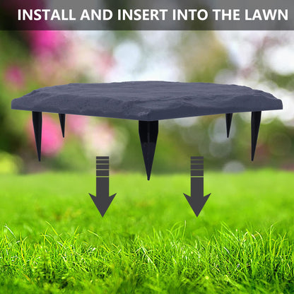 4Pcs Large Stepping Stones Outdoor Garden Walkway, Durable Plastic Pavers