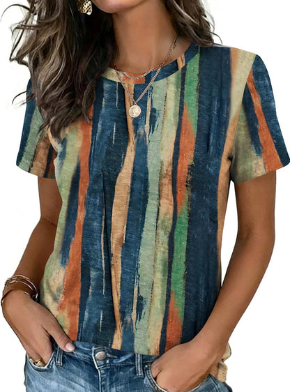 Zeagoo Womens Tshirt Short Sleeve Summer Tops Crewneck Casual Basic Tee Shirts Spring Clothes Trendy Outfit