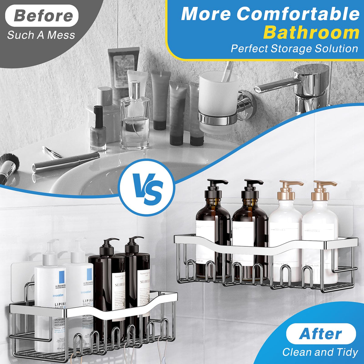 Eudele Adhesive Shower Caddy