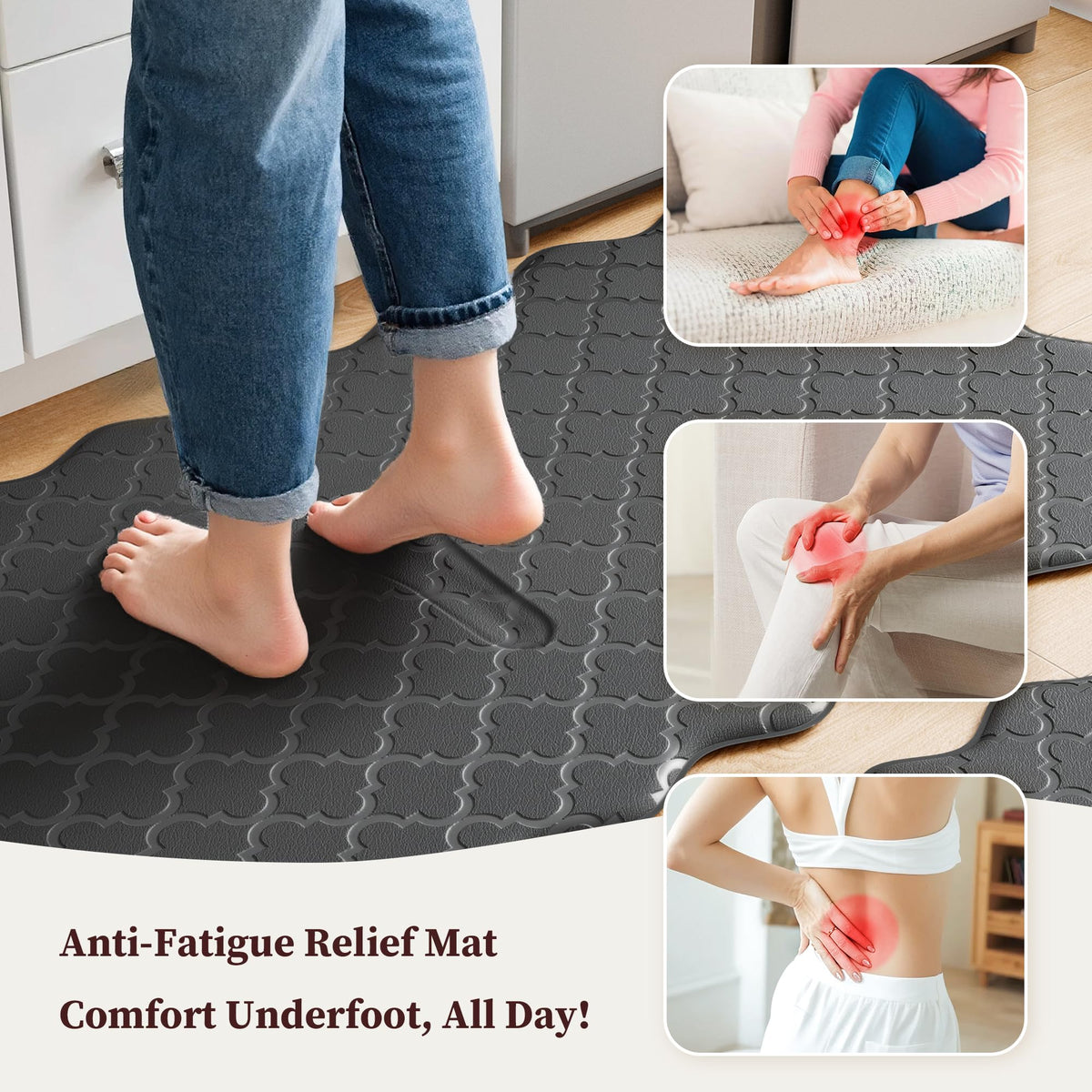 Arenarug Upgrade Scalloped Embossed Kitchen Mats