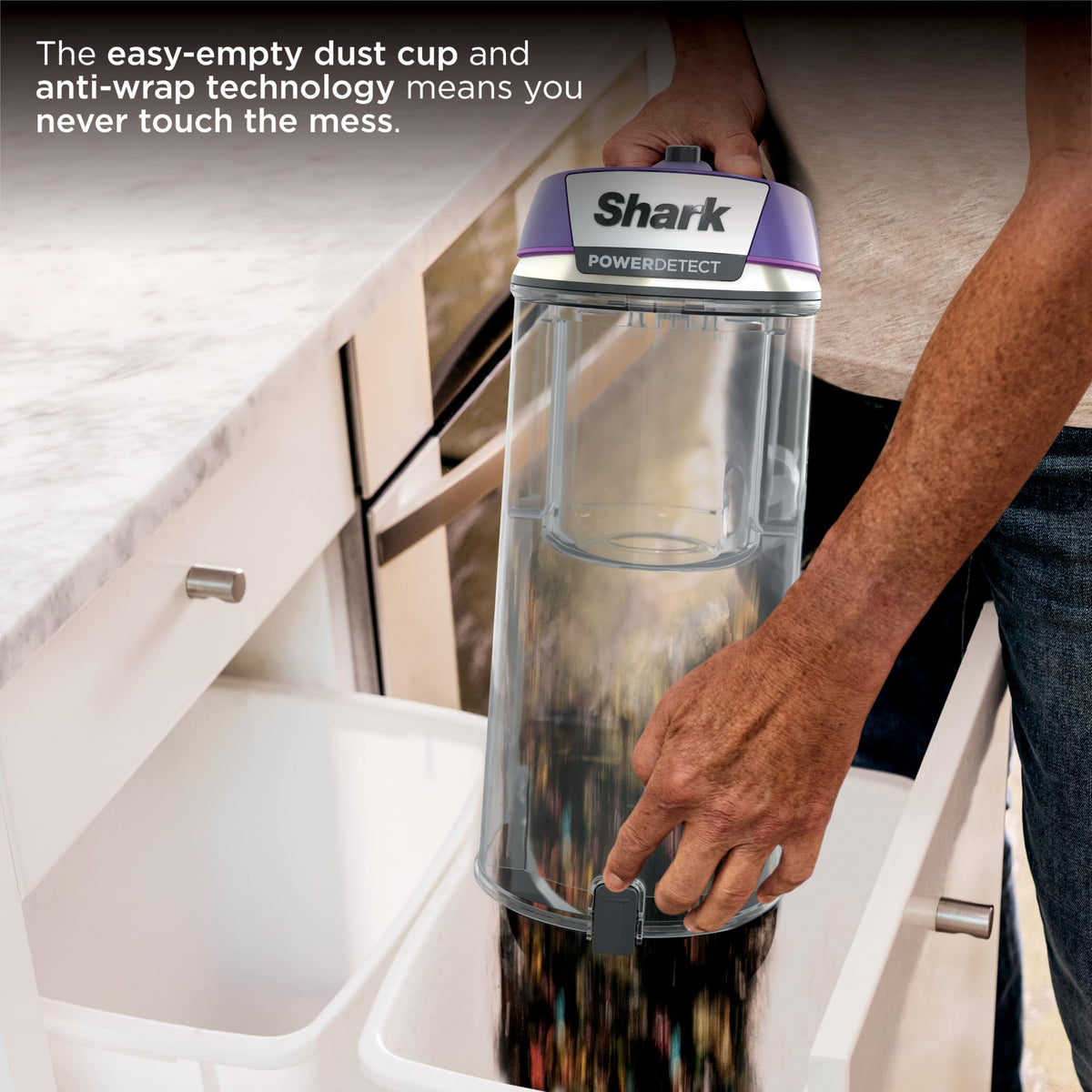 Shark AZ2002 Vertex Powered Lift-Away Upright Vacuum with Duoclean Powerfins, Self-Cleaning