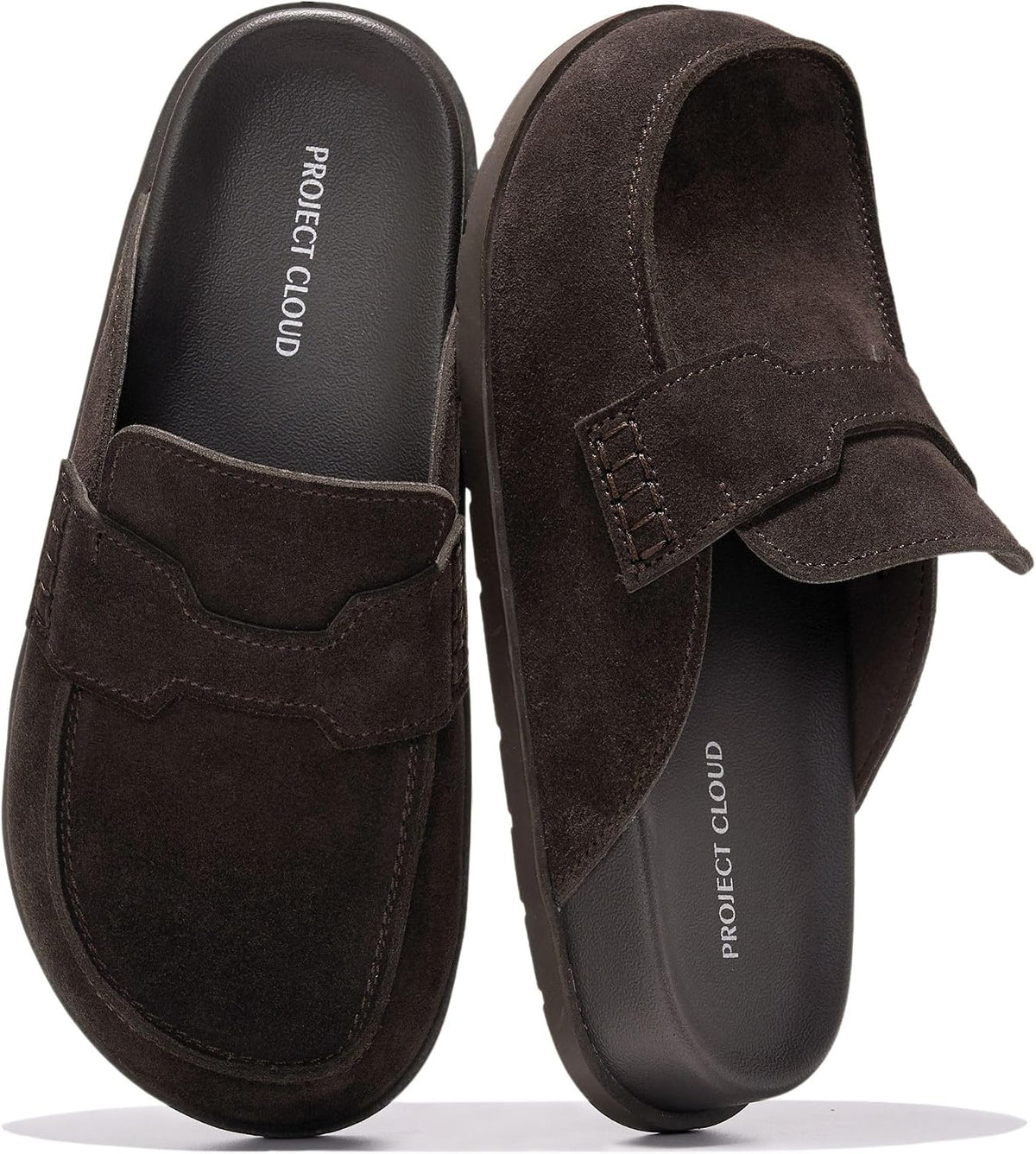 Project Cloud 100% Genuine Leather Slip-On Womens Clogs Mules for Women