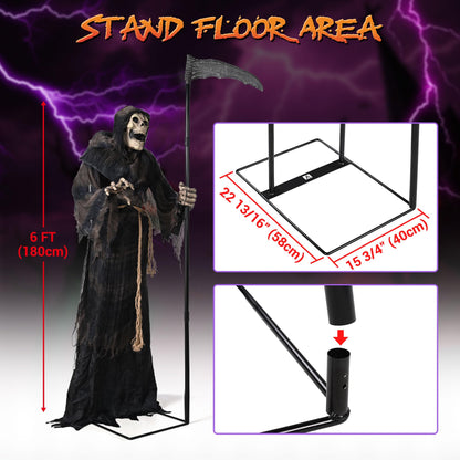 Aw 9Ft Animatronics Flying Witch Hovering Broom Animated Ac 100V-240V Halloween Outdoor Decoration Motion Activated