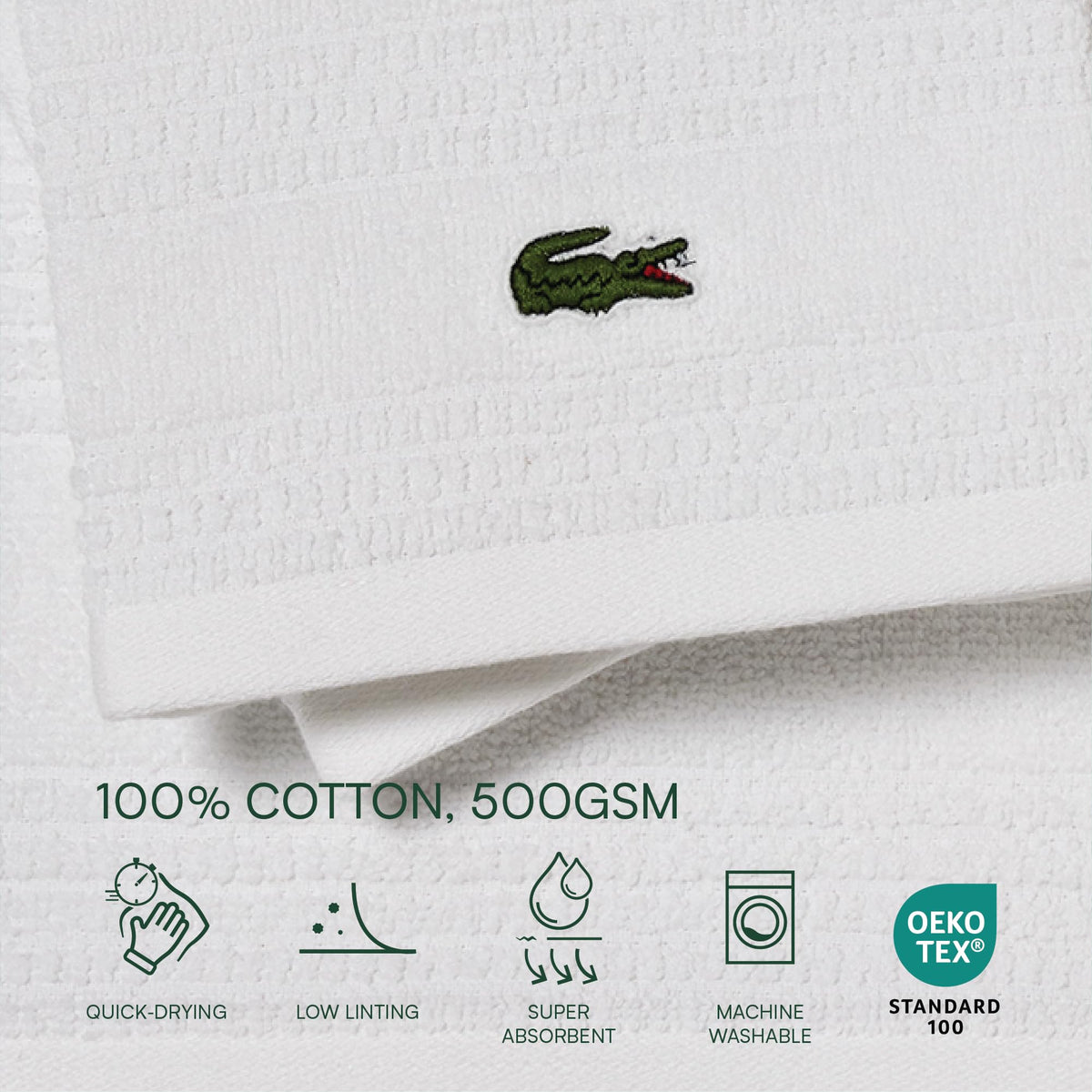 Lacoste Grand Slam 6-Piece Towel Set
