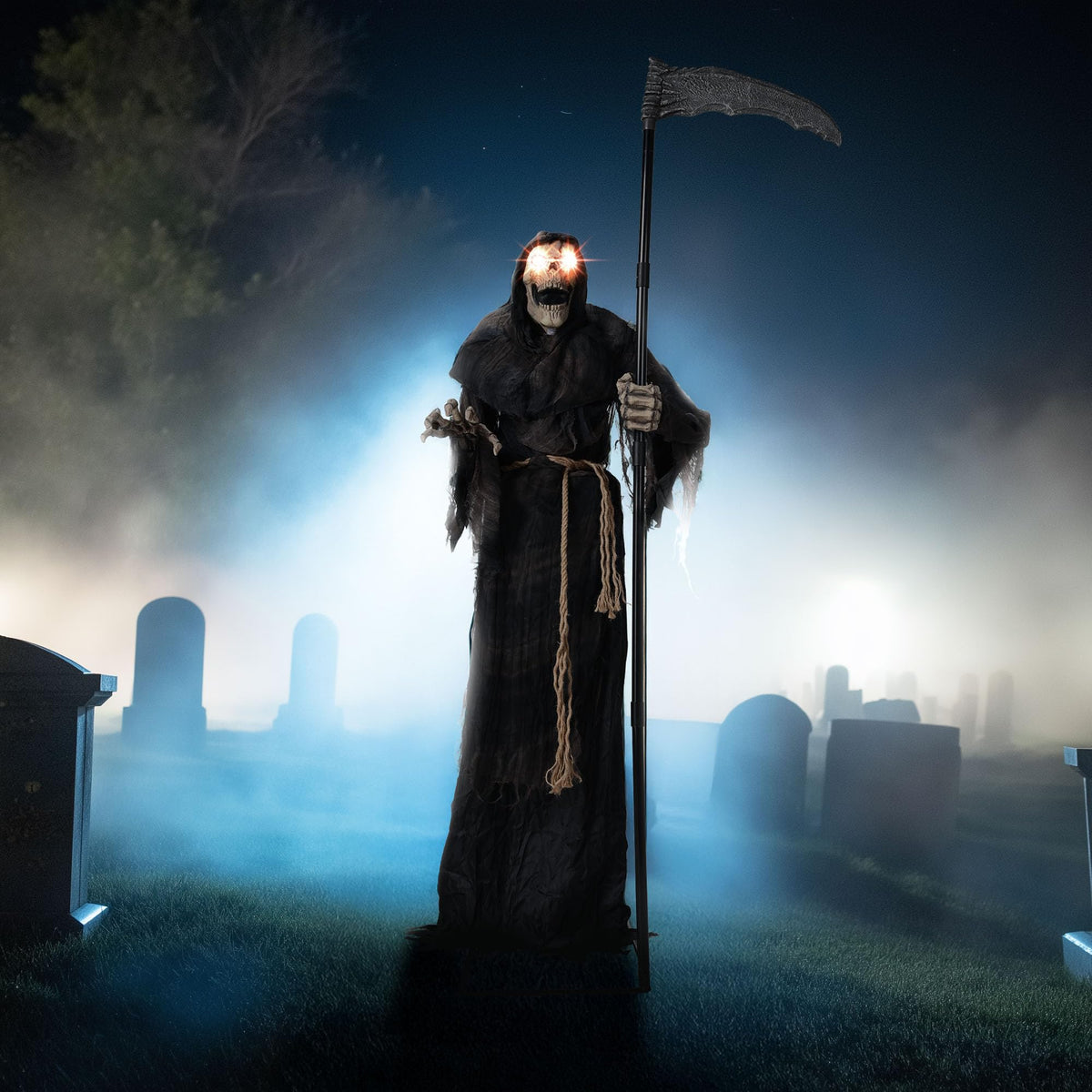 Aw 9Ft Animatronics Flying Witch Hovering Broom Animated Ac 100V-240V Halloween Outdoor Decoration Motion Activated