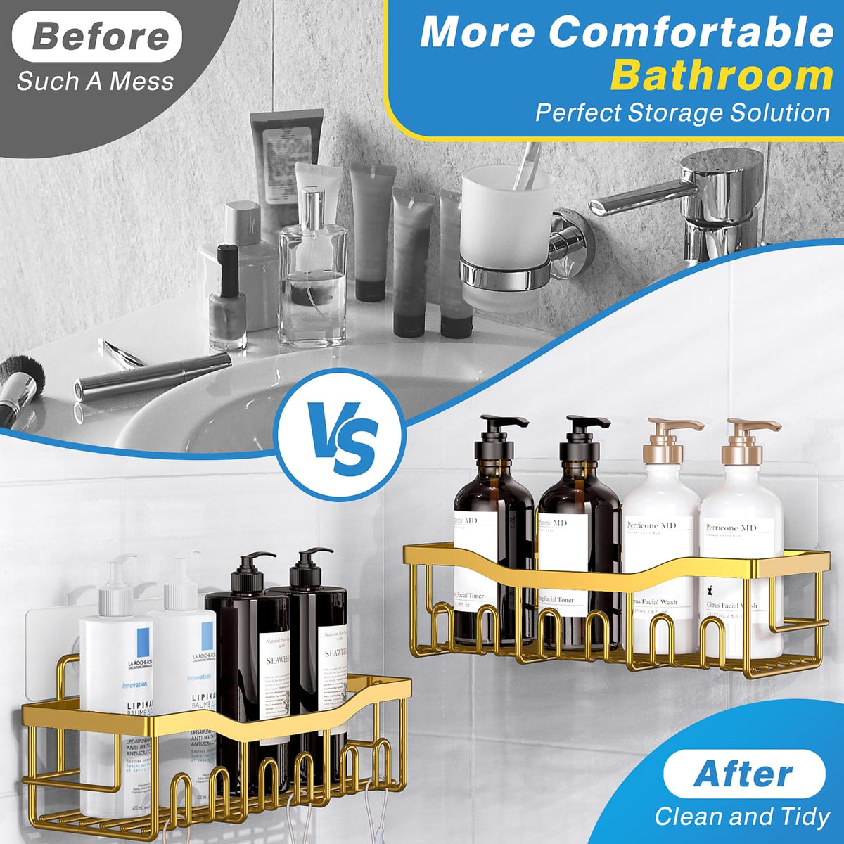 Eudele Adhesive Shower Caddy